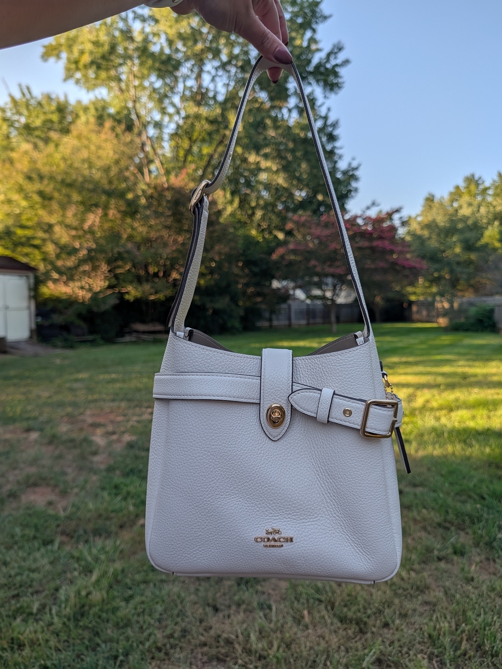 Coach Hadley Convertible bag in chalk (creamy white), style CW002